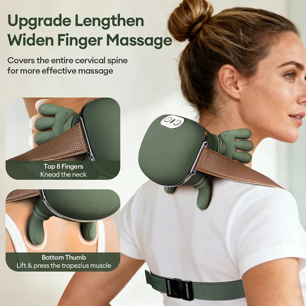 Wireless 4D Bionic Finger Neck Massager