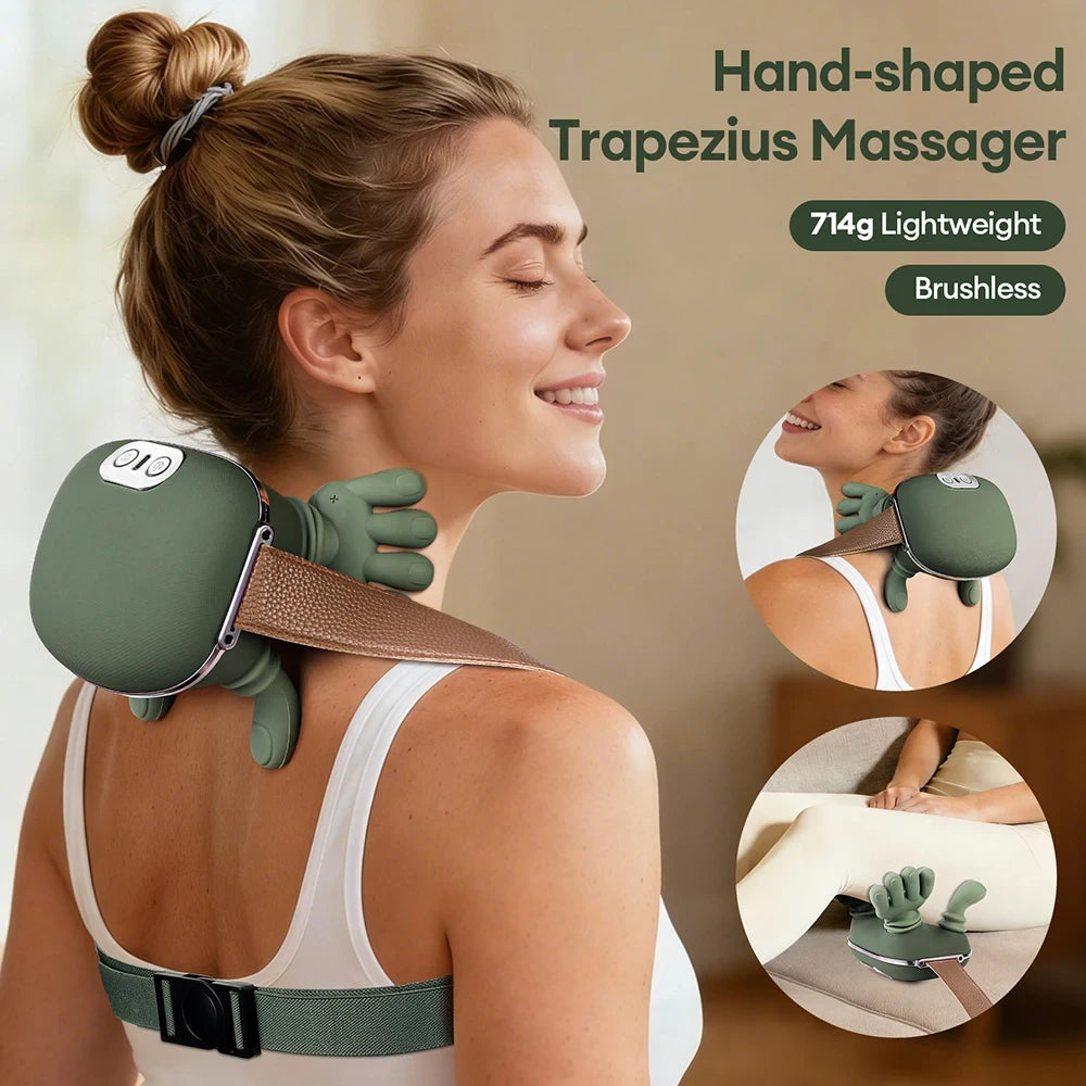 Wireless 4D Bionic Finger Neck Massager