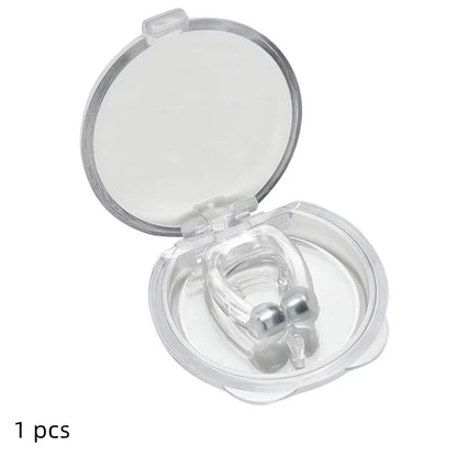 Magnetic Snore Stopper Ring Silicone 1/2/4 Pcs Aid Nasal Dilators Night Easy Breathe anti Device with Case Stop Snore Nose Clip