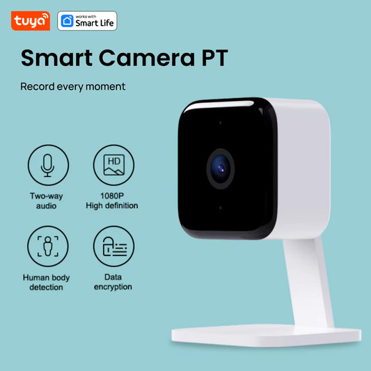 Tuya Smart 1080P Wi-Fi Smart Home Security Camera 2MP, Hd,Real-Time APP Alerts, 2-Way Audio, with Motion Tracking for Baby & Pet